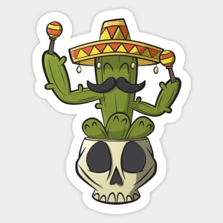 Funny Mexican Cactus Sticker